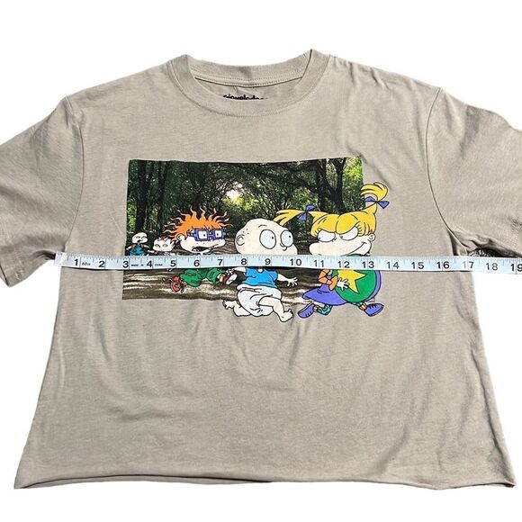 Nickelodeon Rugrats T-shirt Junior’s Size Small Tan Cropped Short Sleeve Tee NEW - Picture 9 of 9